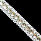 9mm Wide Indian Round Kundan Lace - 4M