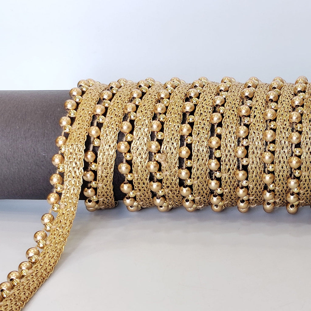 12.5mm Wide Round Pearl lace - 4M