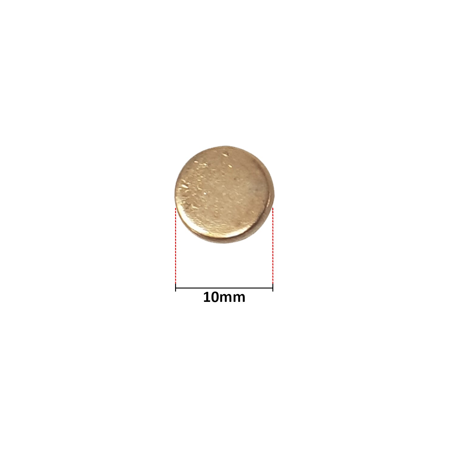 Flat Head Stud Rivets with Alloy Pins - Brass (Pack of 100)