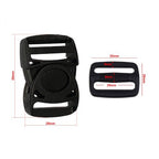 25mm Plastic Side Release Buckles & Triglide Sliders (Pack of 2)
