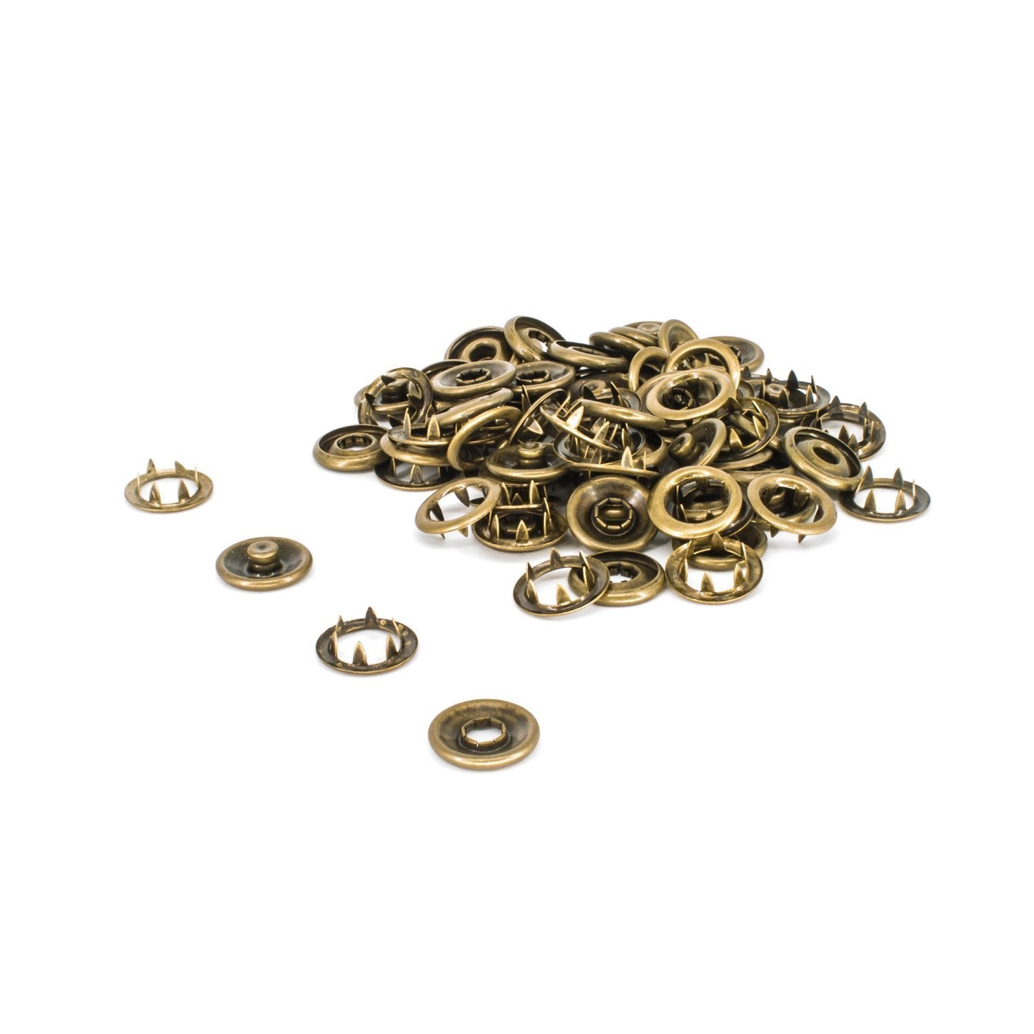 20mm Brass Snap Poppers (Pack of 10)