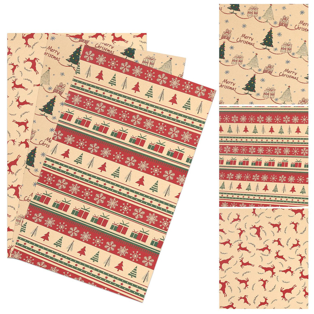 Christmas Gift Papers (Set of 9)