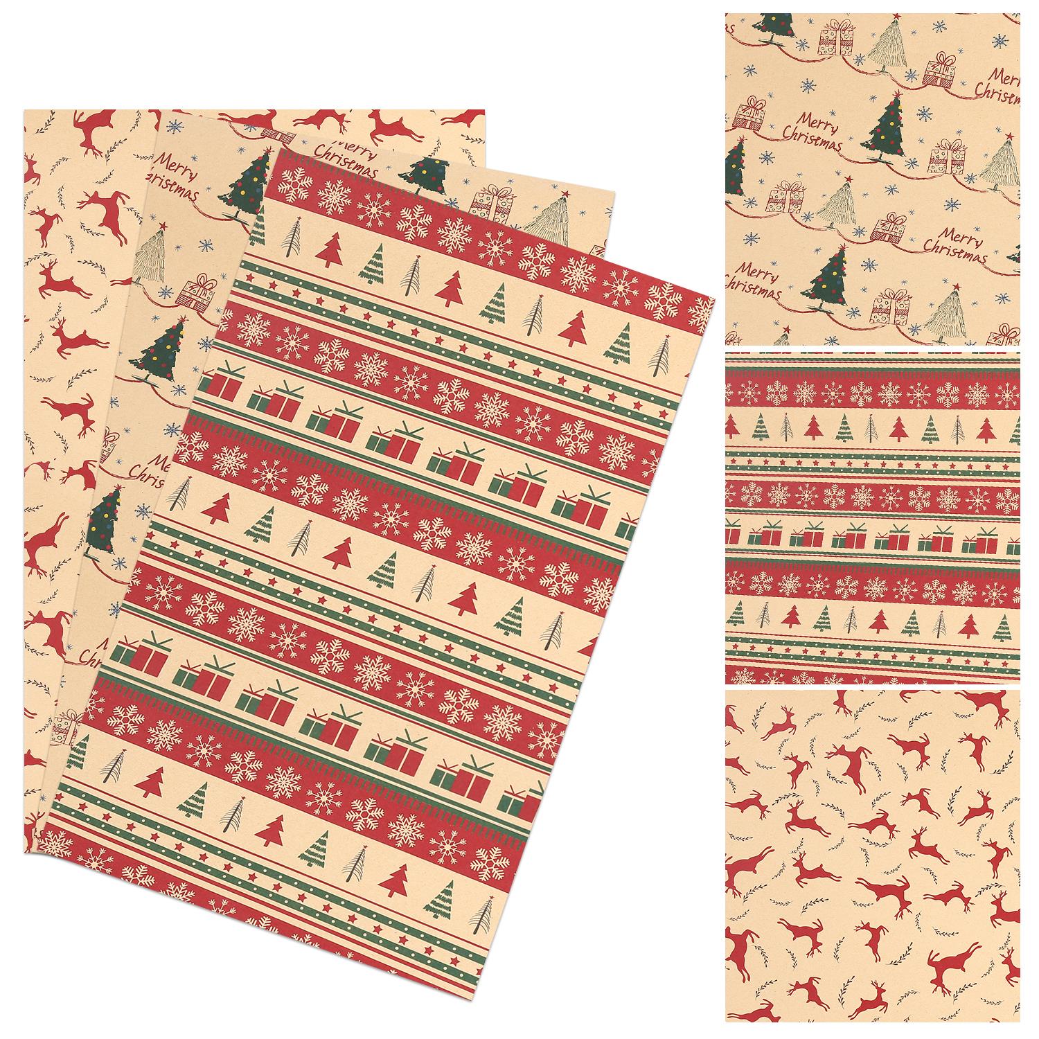 Christmas Gift Papers (Set of 9)