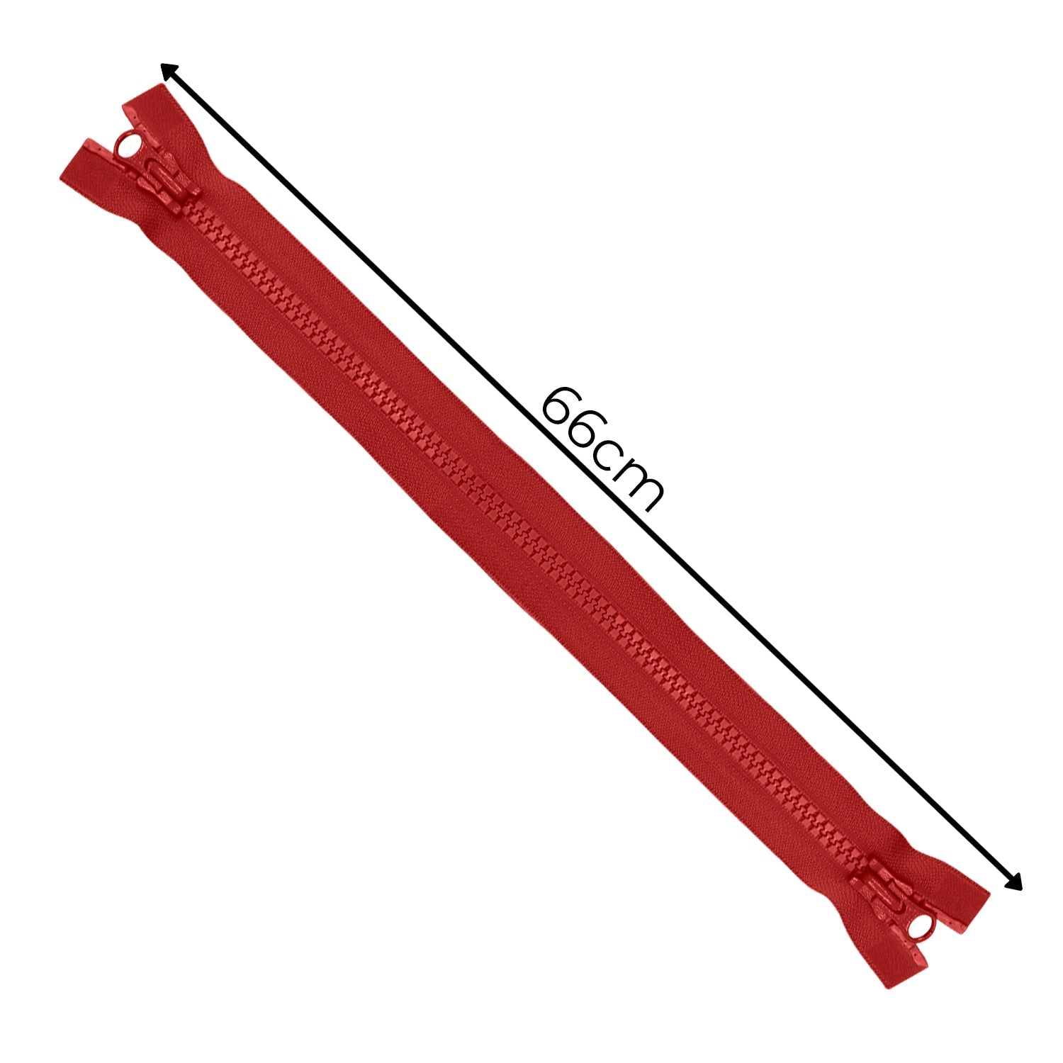 YKK Plastic Two-Way Open-End VISLON Zip, Black - 26" / 66cm