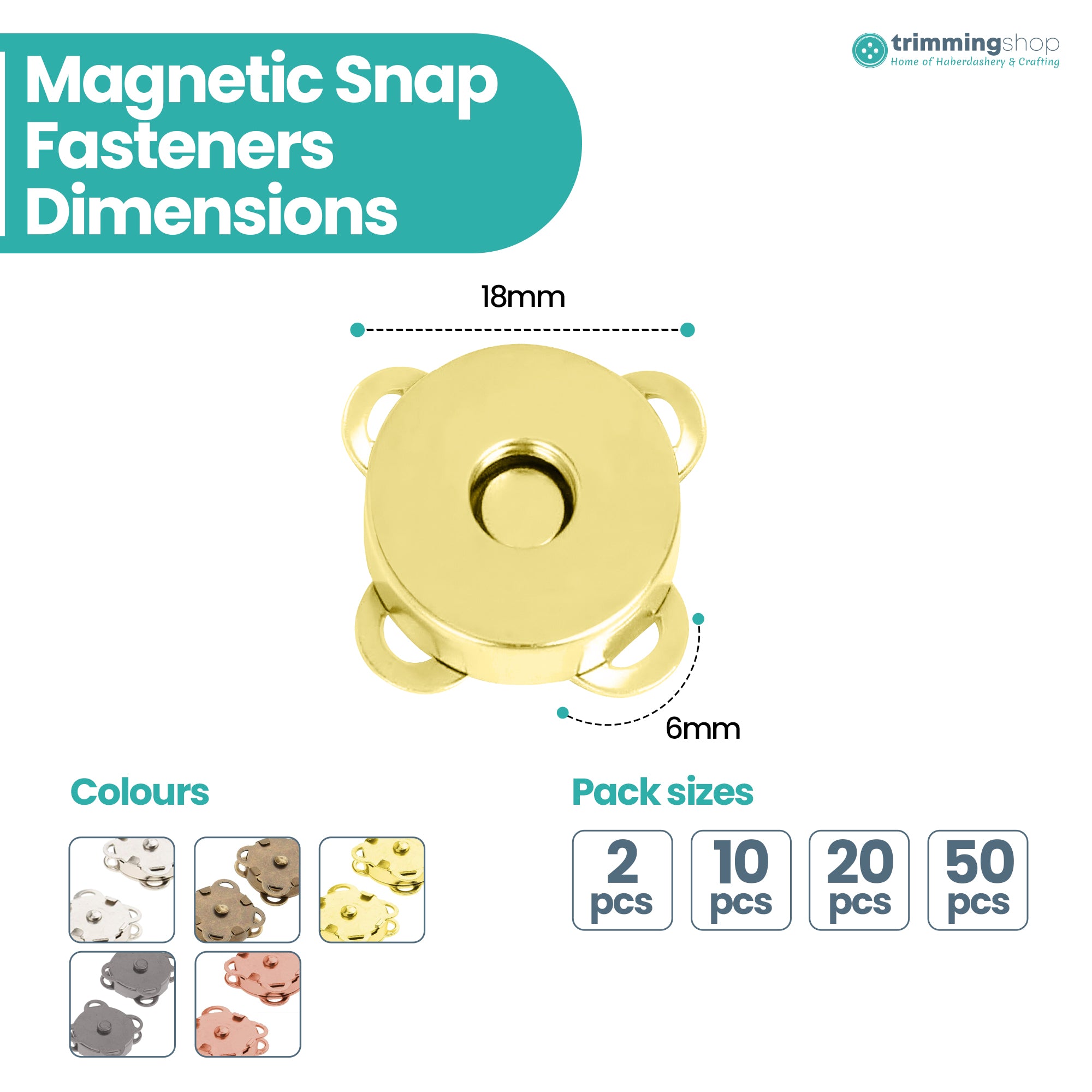 Sew-on Magnetic Snap Fastener Metal Clasps