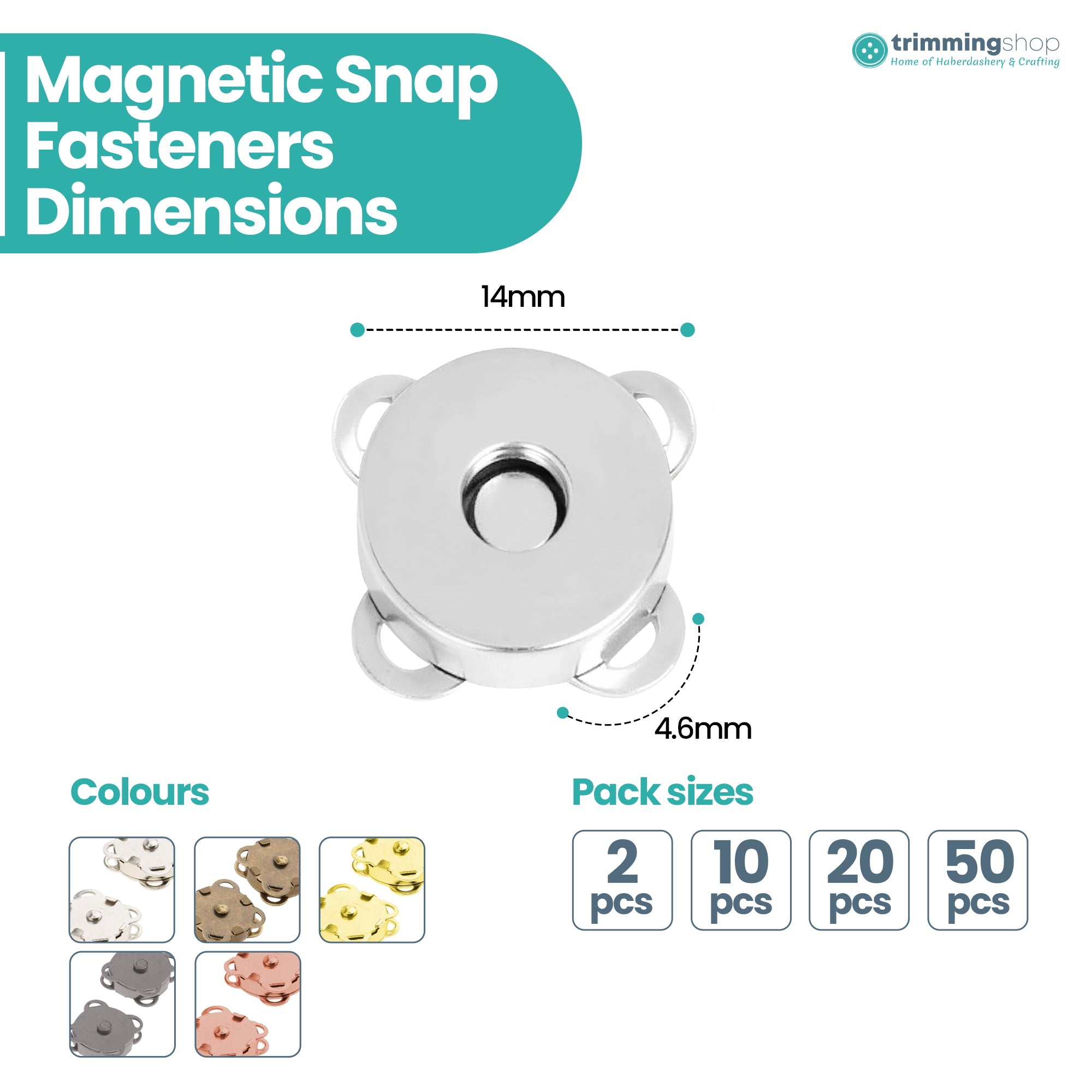 Sew-on Magnetic Snap Fastener Metal Clasps