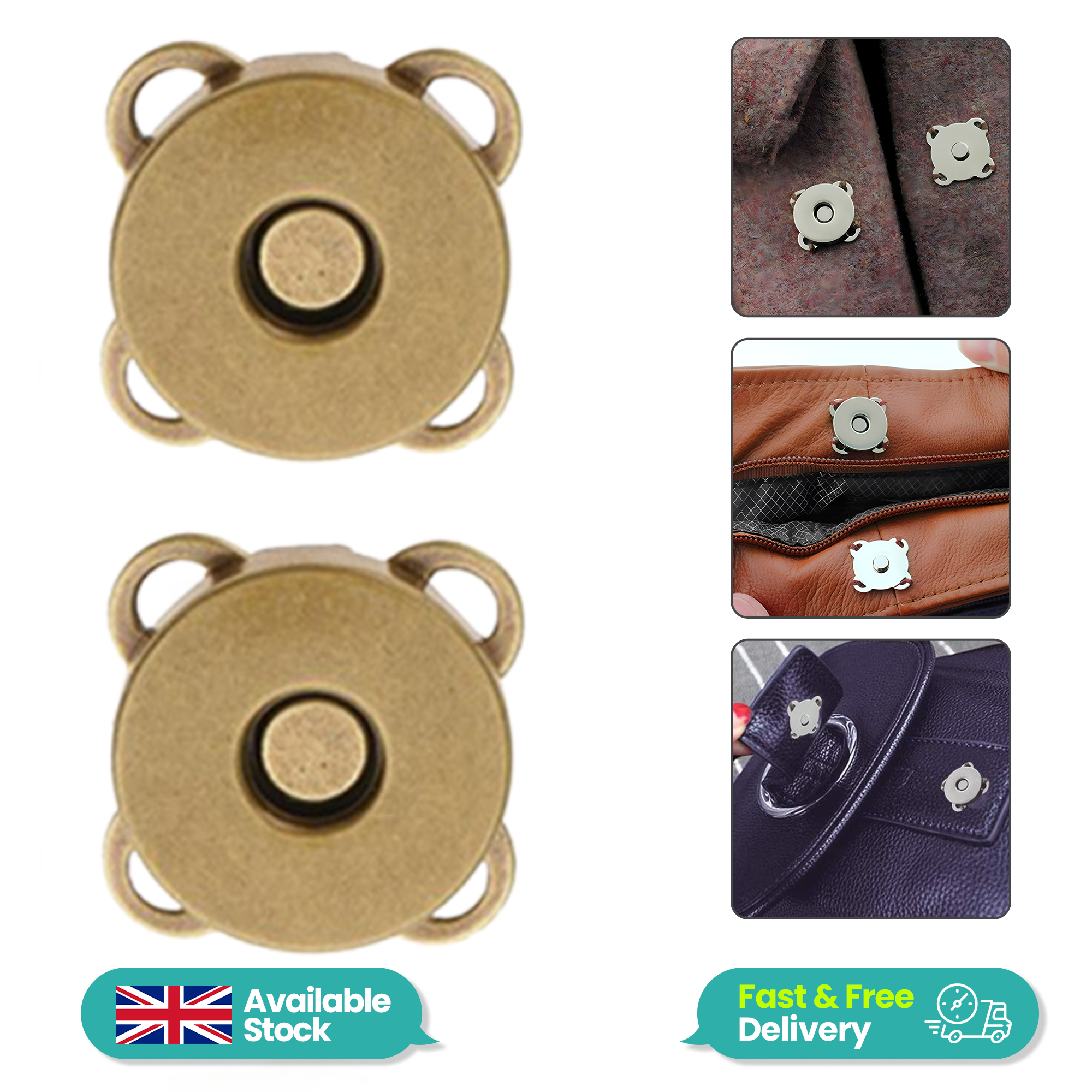 Sew-on Magnetic Snap Fastener Metal Clasps