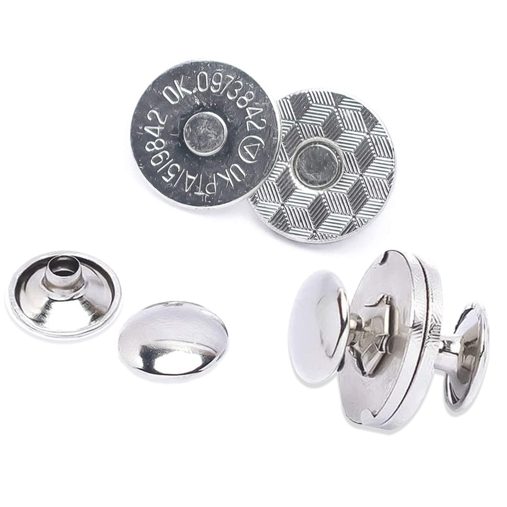 Magnetic Clasp Snap Fastener Button Double Rivet Closures