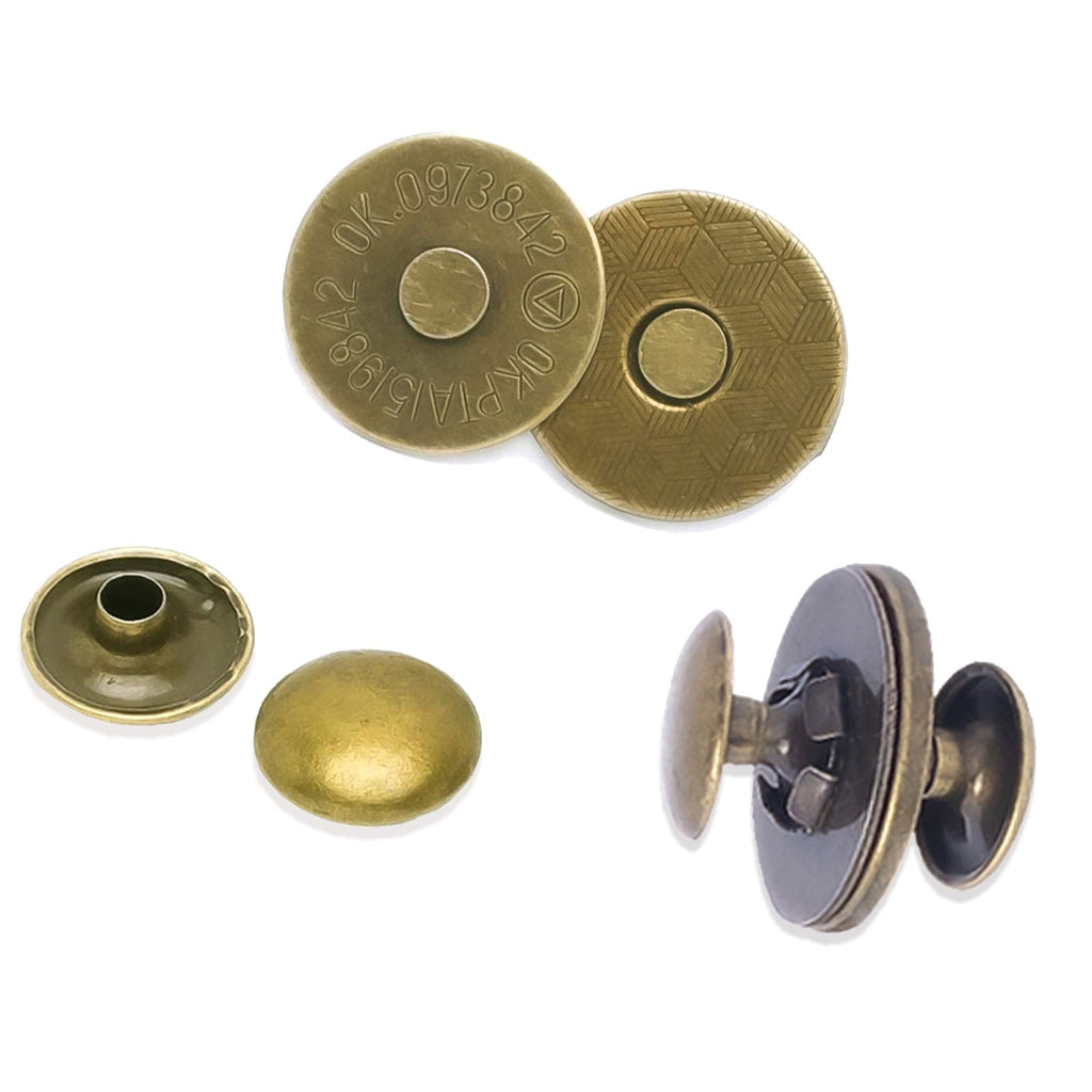 Magnetic Clasp Snap Fastener Button Double Rivet Closures