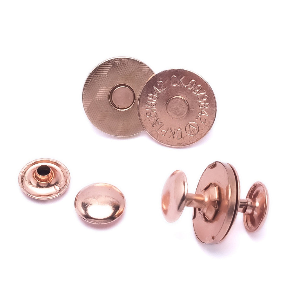 Magnetic Clasp Snap Fastener Button Double Rivet Closures