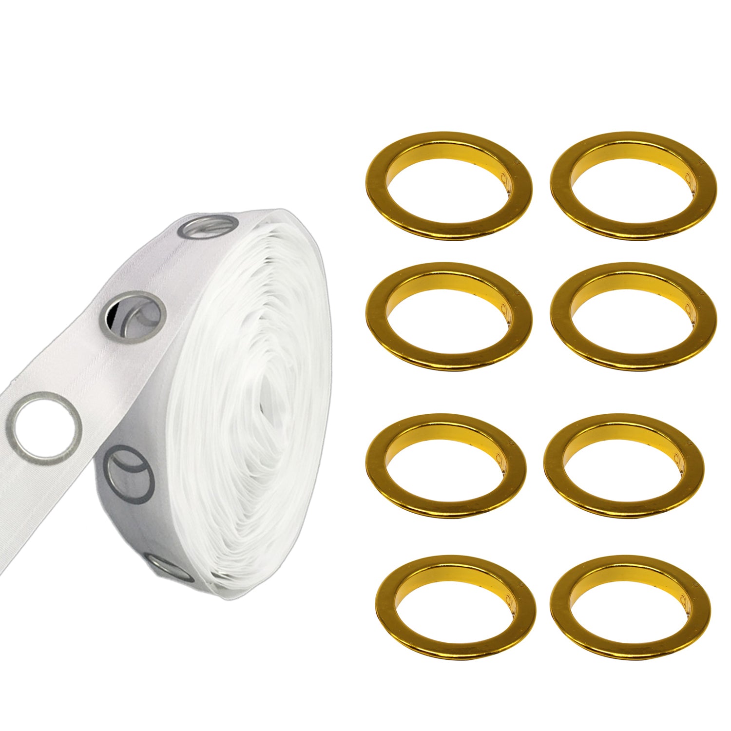 40mm Plastic Curtain Eyelets With Curtain Tape