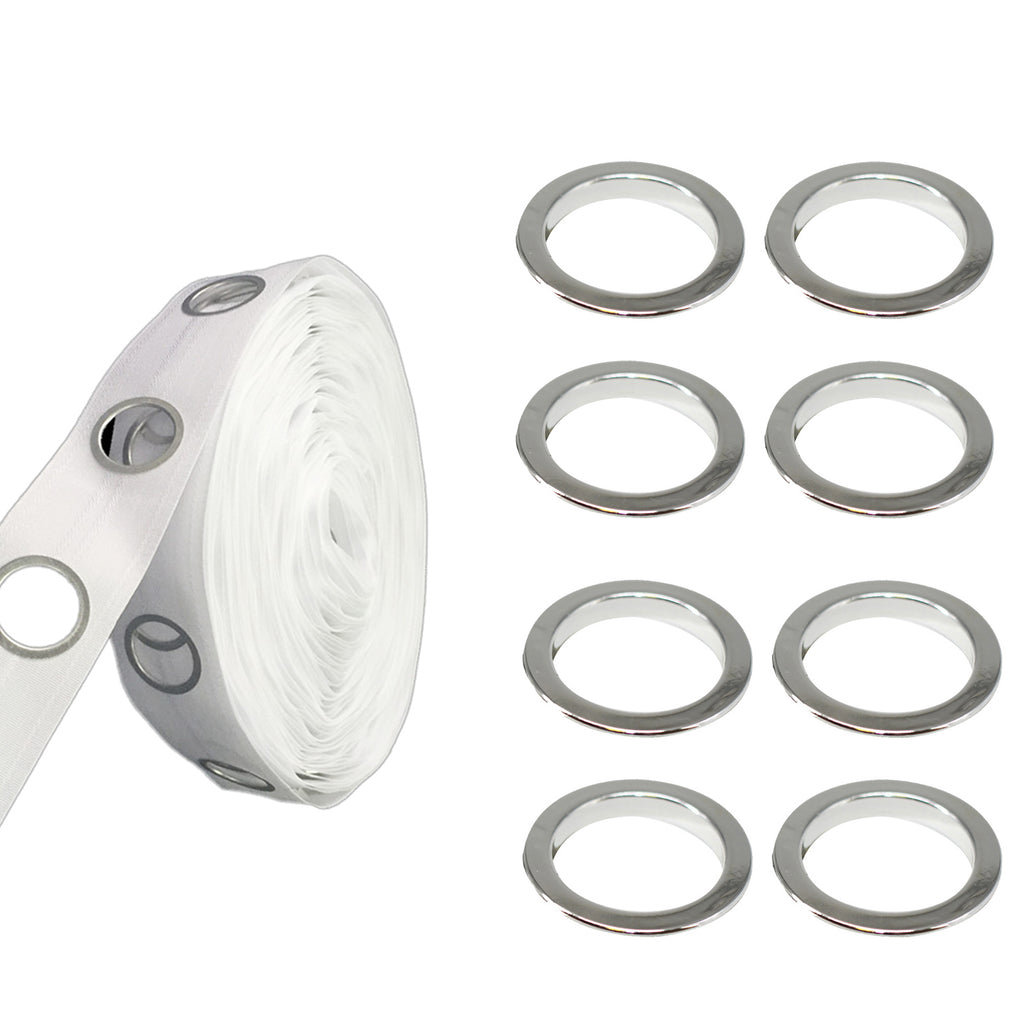 40mm Plastic Curtain Eyelets With Curtain Tape