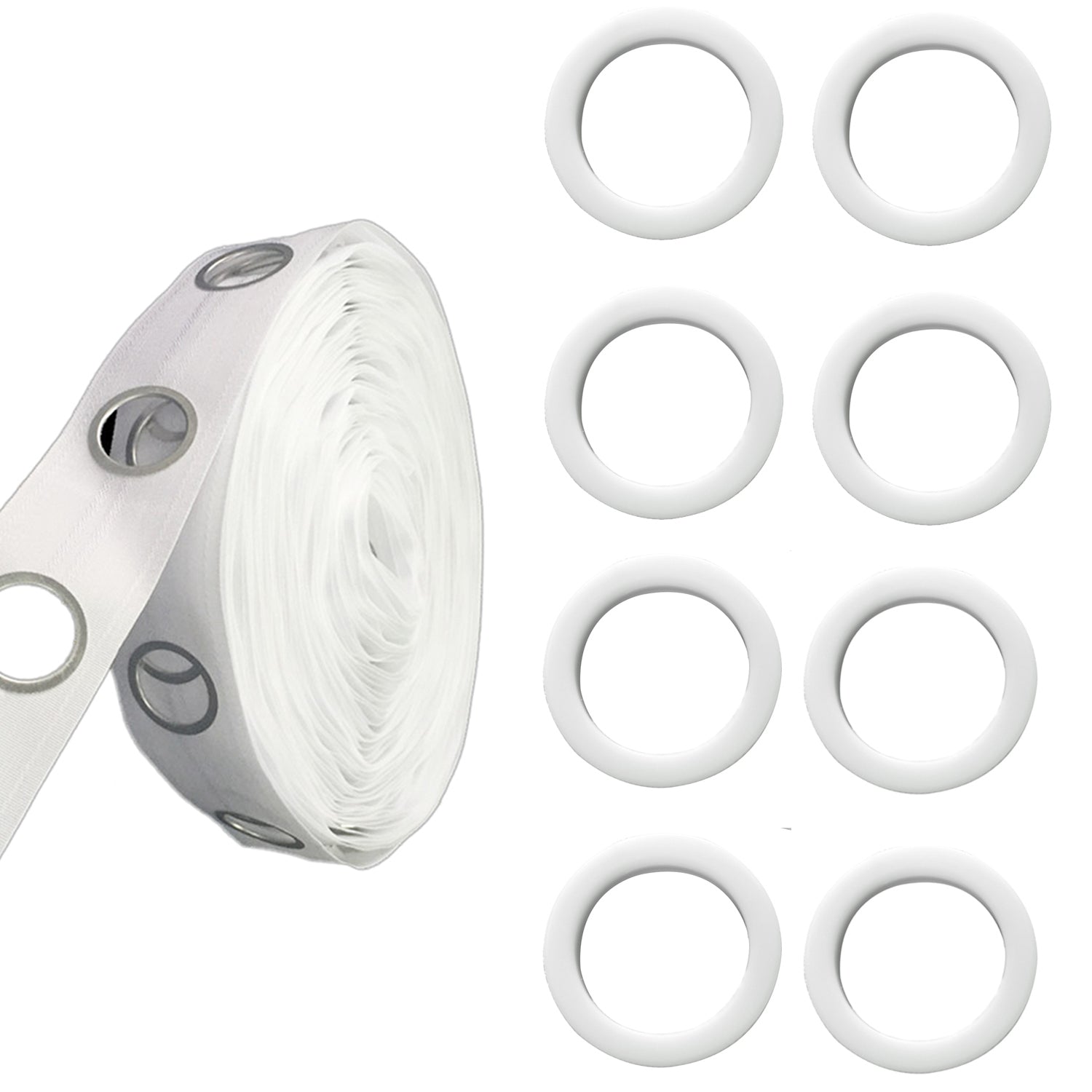 40mm Plastic Curtain Eyelets With Curtain Tape