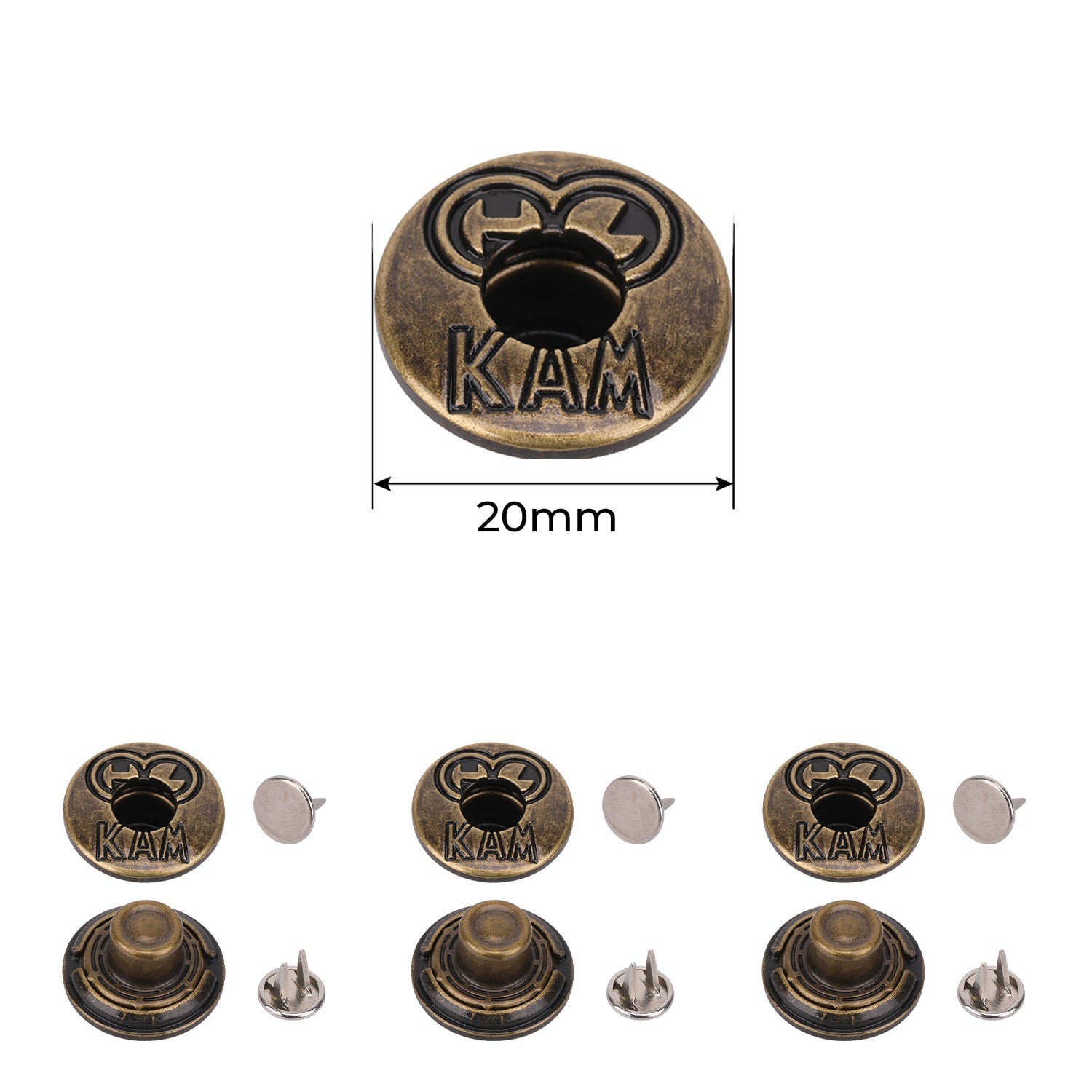 17mm & 20mm KAM Jeans Buttons