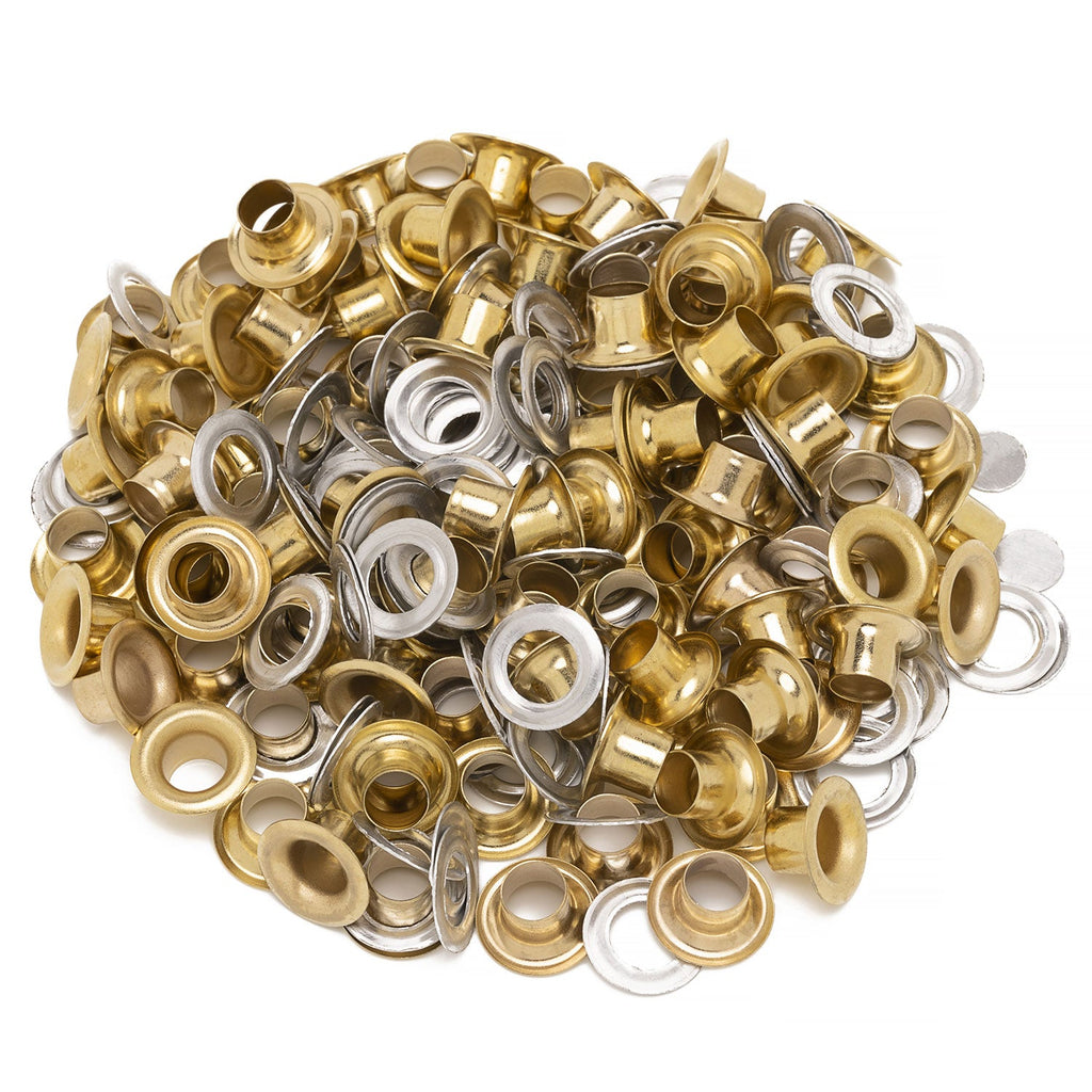 6.5mm Iron Eyelets Grommets with Aluminium Washers (Pack of 50)
