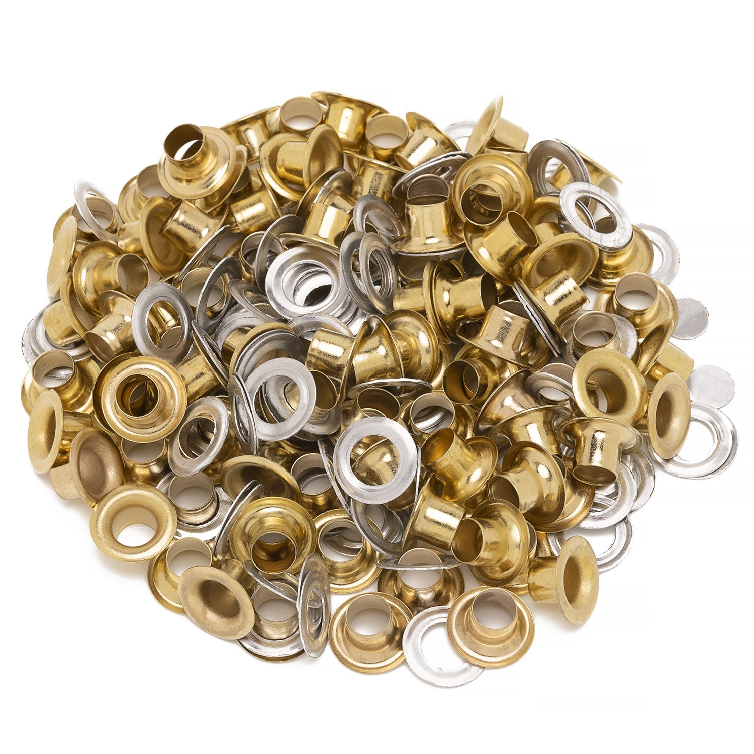 6.5mm Iron Eyelets Grommets with Aluminium Washers (Pack of 50)