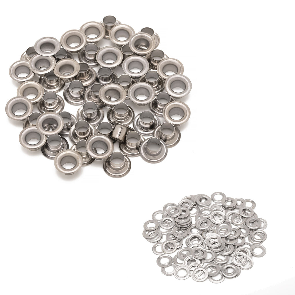 6.5mm Iron Eyelets Grommets with Aluminium Washers (Pack of 50)