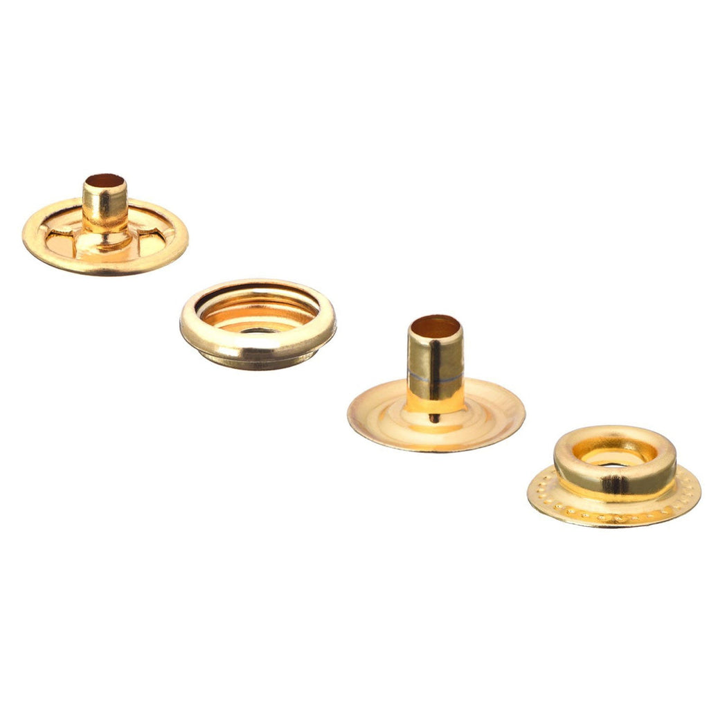 4-Part Brass Press Studs - Large
