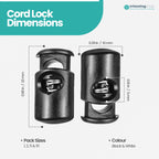 Plastic Cord Lock Spring Loaded Toggle Stopper