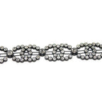 1M Rhinestone Lace - Black