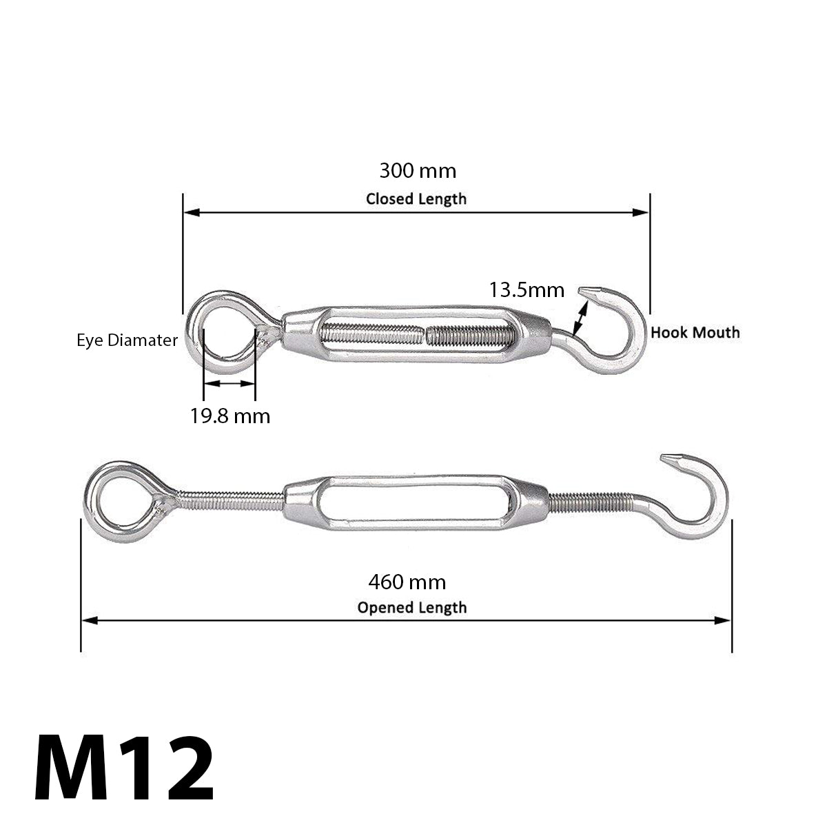 Turnbuckle Wire Tensioner Steel Hook