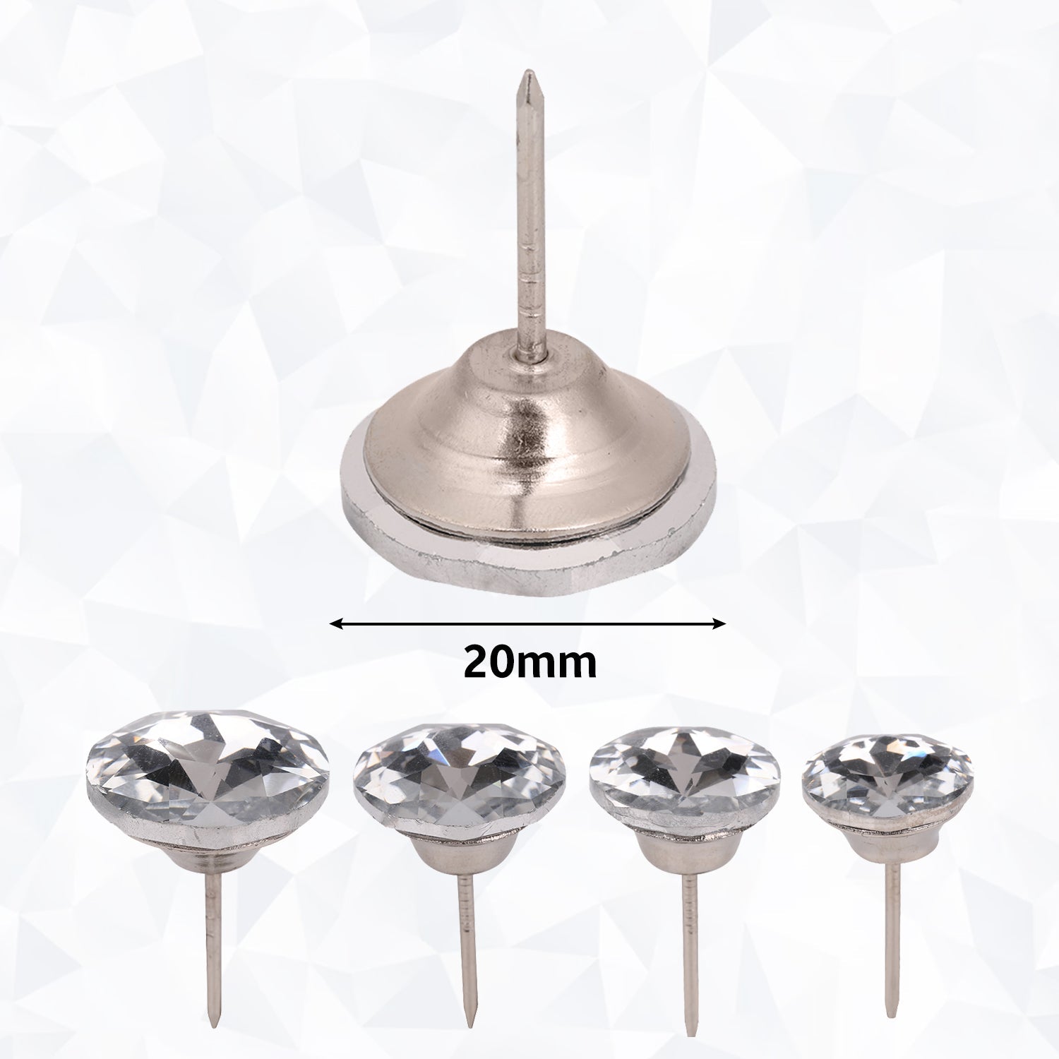 Faux Crystal Head Upholstery Nail Buttons