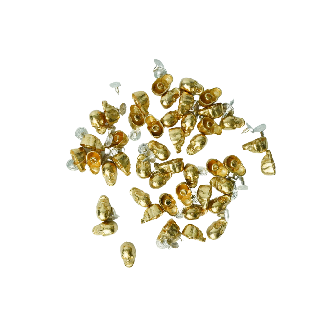 Metal Skull Heads with Rivets