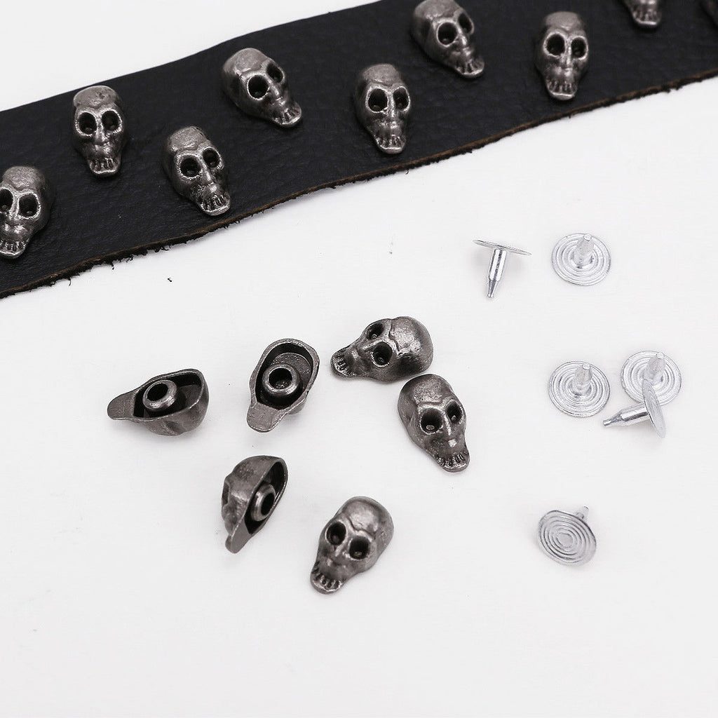 Metal Skull Heads with Rivets