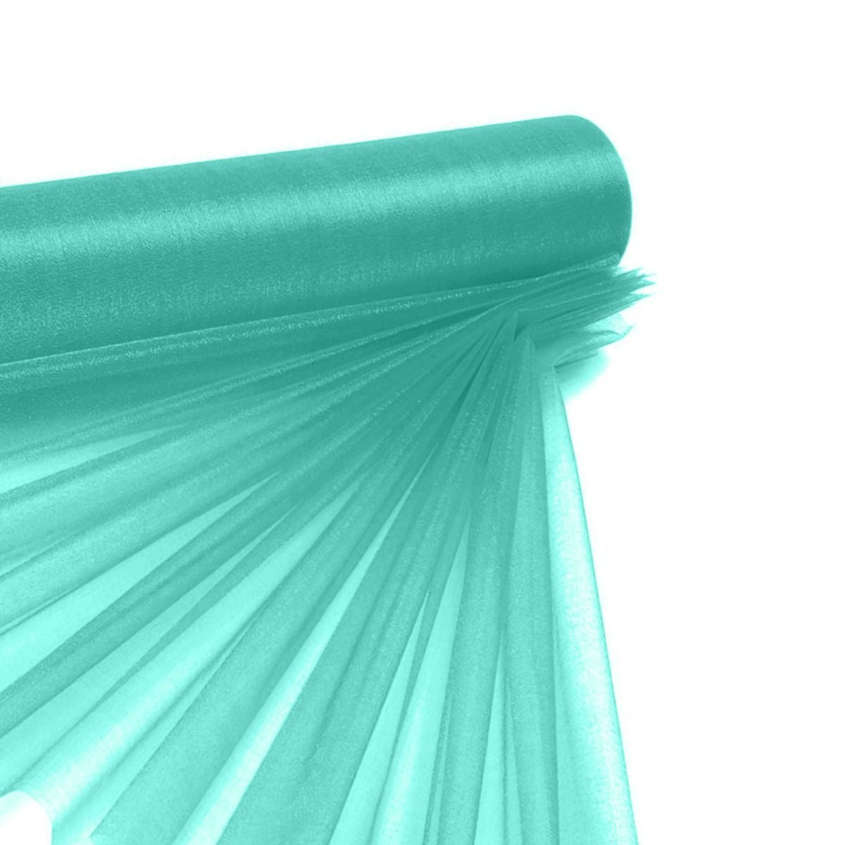 25m x 29cm Organza Sheer Roll - Aqua Green
