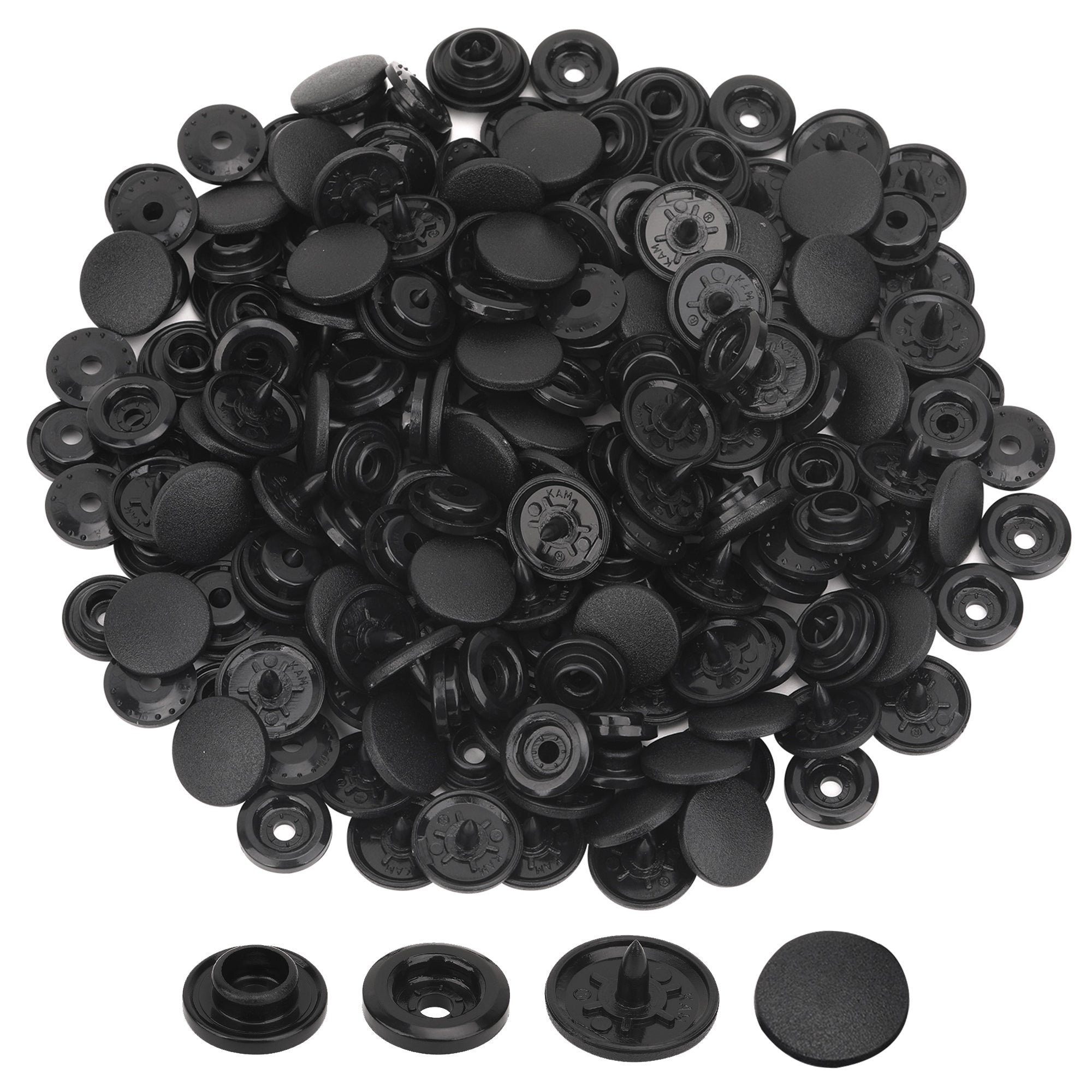 Genuine Kam Snap Buttons Black & White