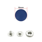 15mm S-Spring Press Studs With Plastic Caps