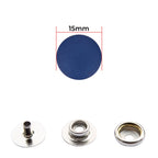 15mm Ring Spring Press Studs With Silver Components