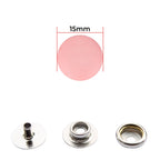 15mm Ring Spring Press Studs With Silver Components