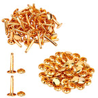 Double Cap Tubular Rivets Extra Long Studs (Pack of 50)