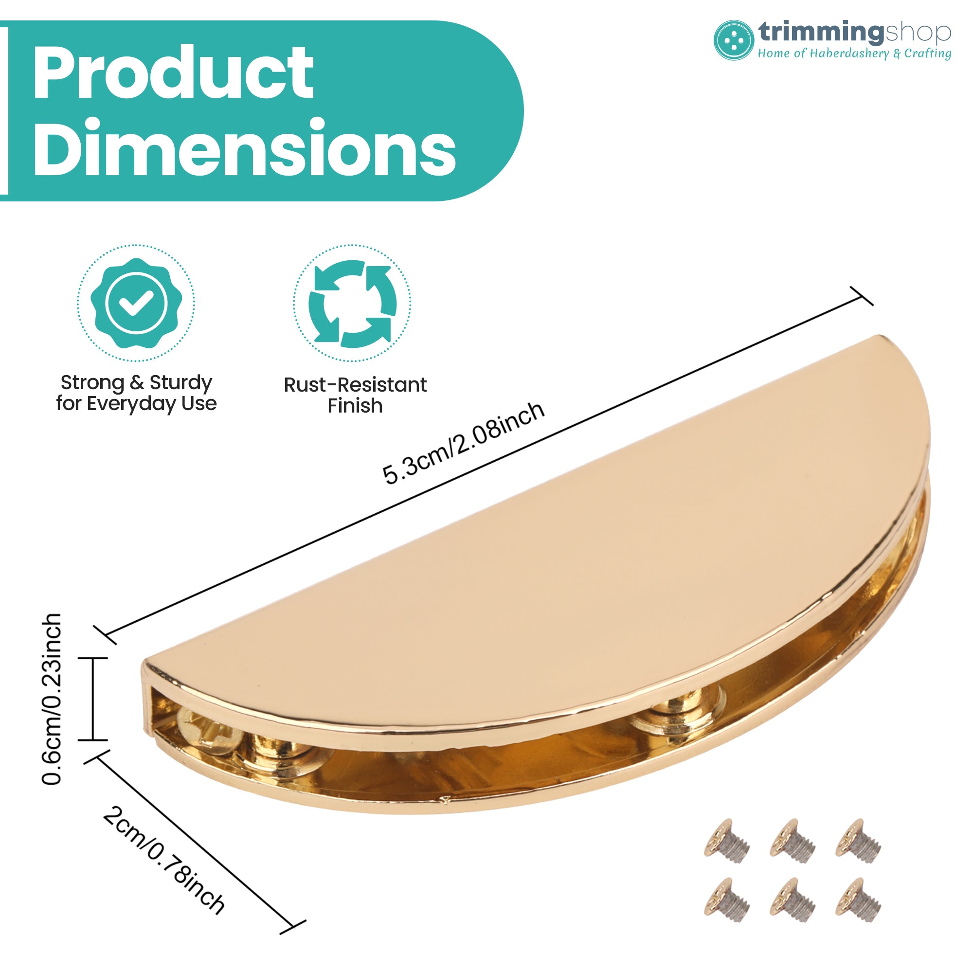 Half-Moon Magnetic Edge Clasp Plates - Pack of 2