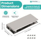 Rectangular Magnetic Edge Clasp Plates - Set of 2