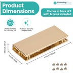 Rectangular Magnetic Edge Clasp Plates - Set of 2