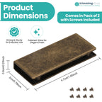 Rectangular Magnetic Edge Clasp Plates - Set of 2