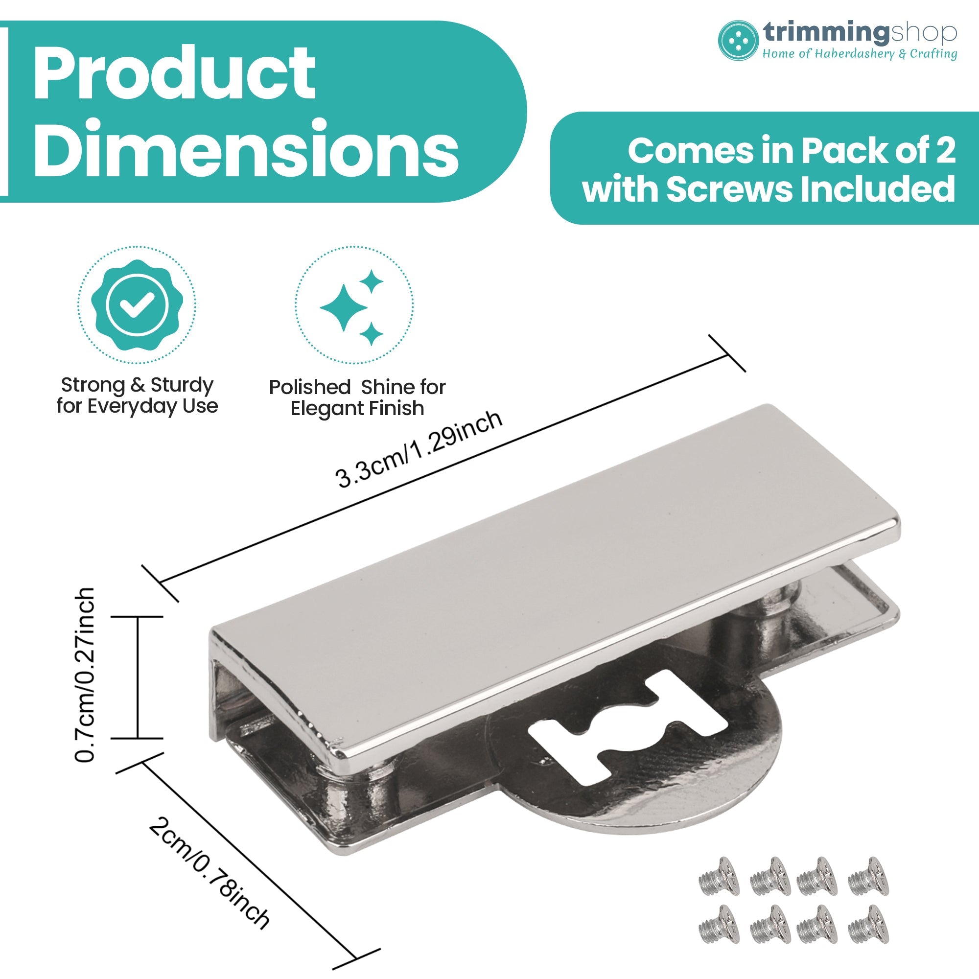 Rectangular Magnetic Edge Plate Covers - Set of 2