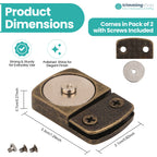 Rectangular Edge Buckle Plates - Set of 2