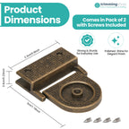 Rectangular Edge Lock Plates - Set of 2