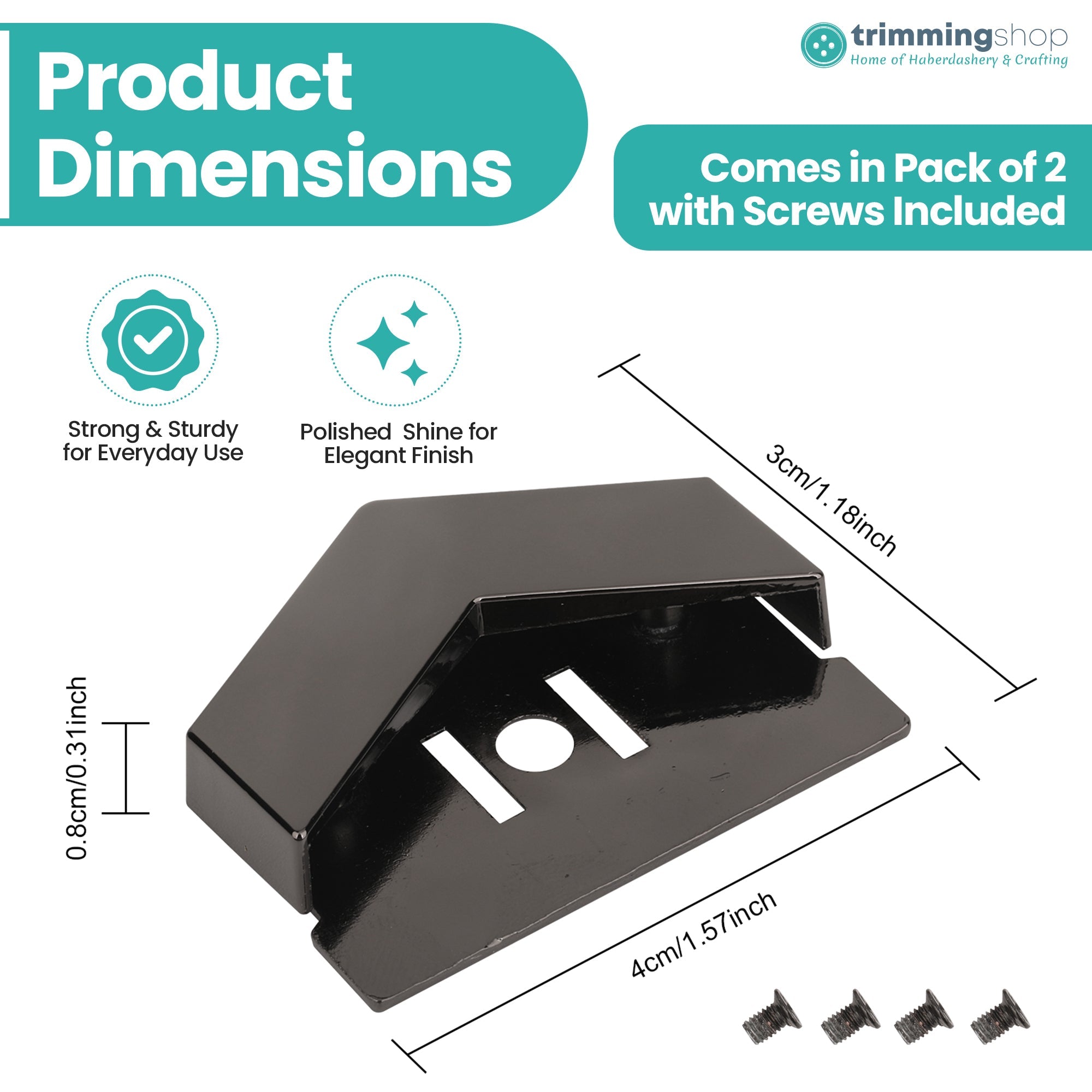 Triangular Edge Lock Plates - Set of 2