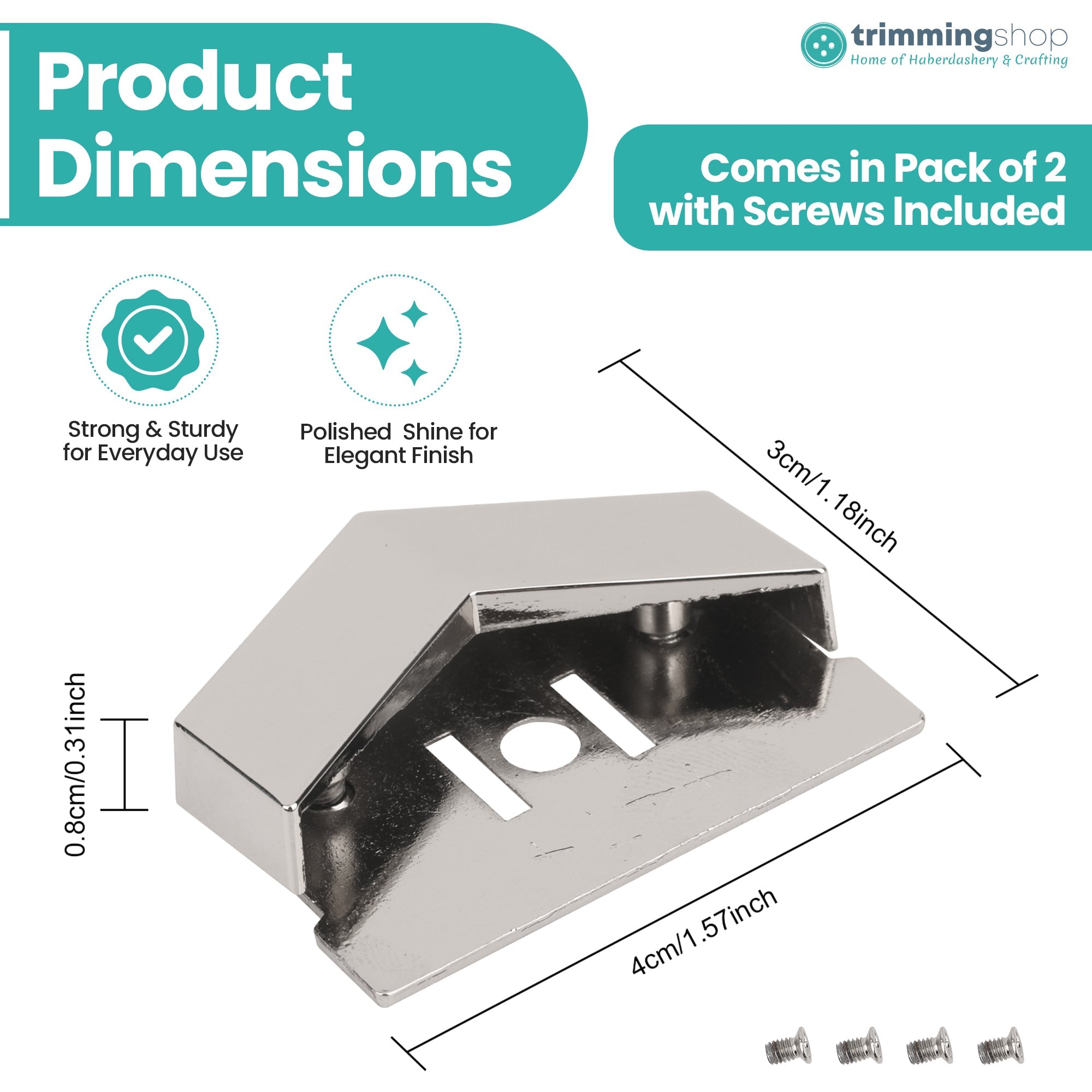 Triangular Edge Lock Plates - Set of 2
