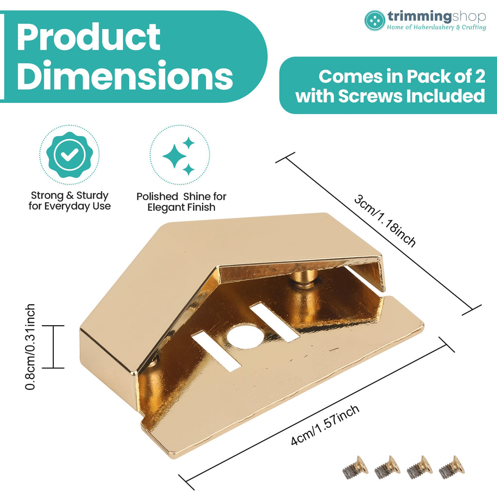 Triangular Magnetic Edge Lock Plates (Set of 2)