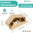 Triangular Magnetic Edge Lock Plates (Set of 2)