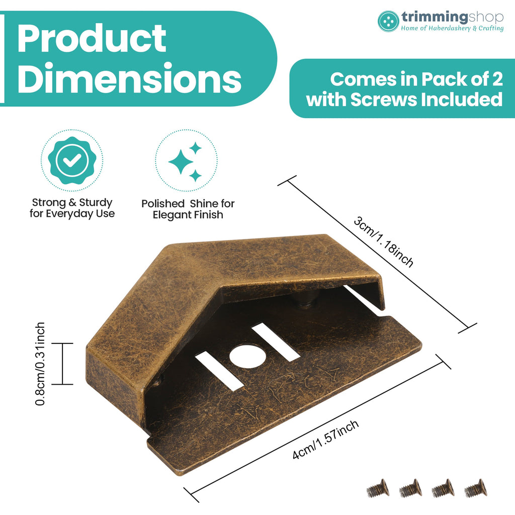 Triangular Edge Lock Plates - Set of 2