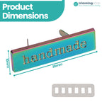 Handmade Metal Labels For Bags– 3.5cm x 1cm (Pack of 5)