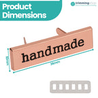 Handmade Metal Labels For Bags– 3.5cm x 1cm (Pack of 5)