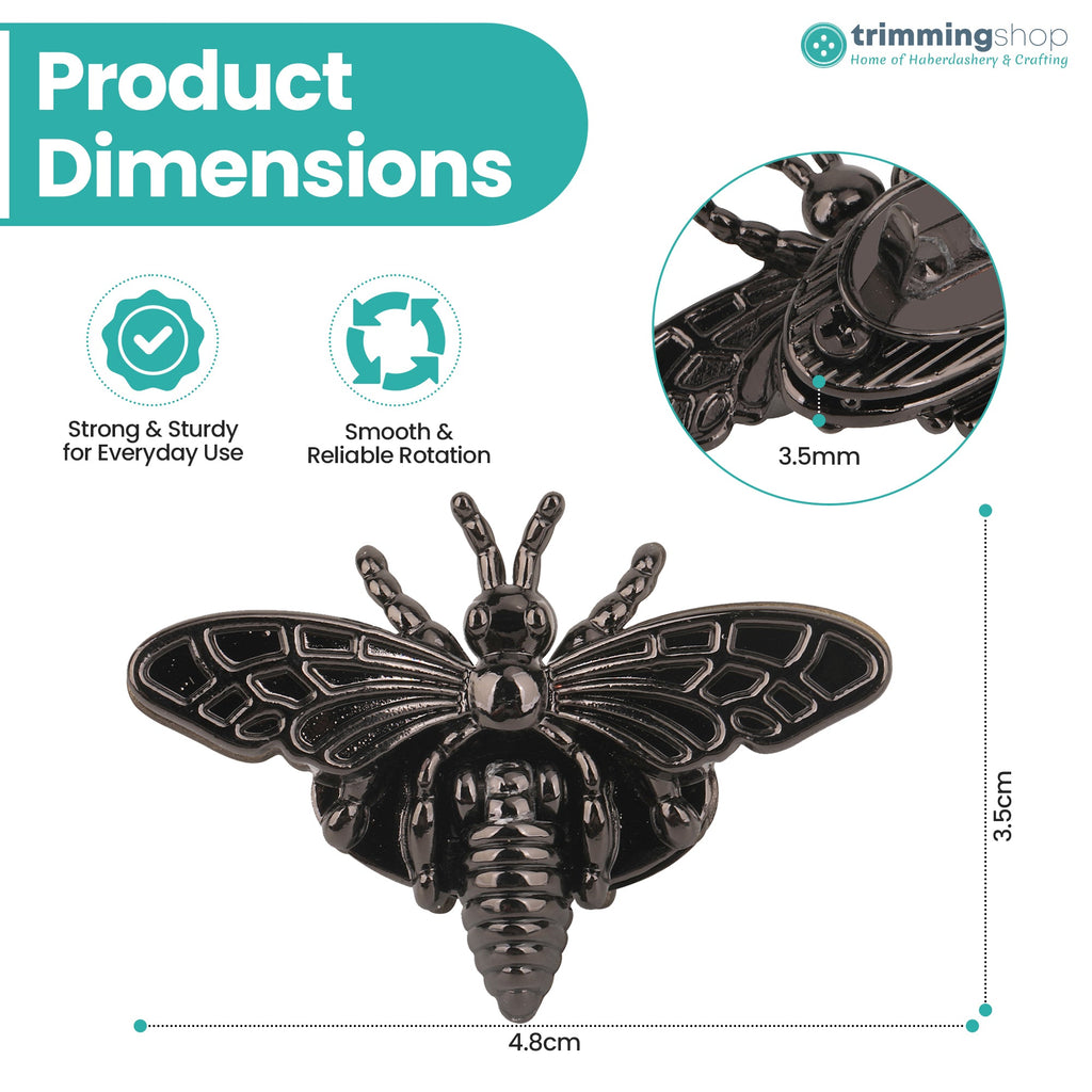 Bee-Shaped Twist Turn Lock for Bags
