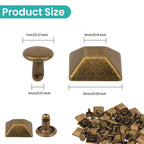 Pyramid Bag Feet Rivets – Decorative Metal Studs - 25pcs